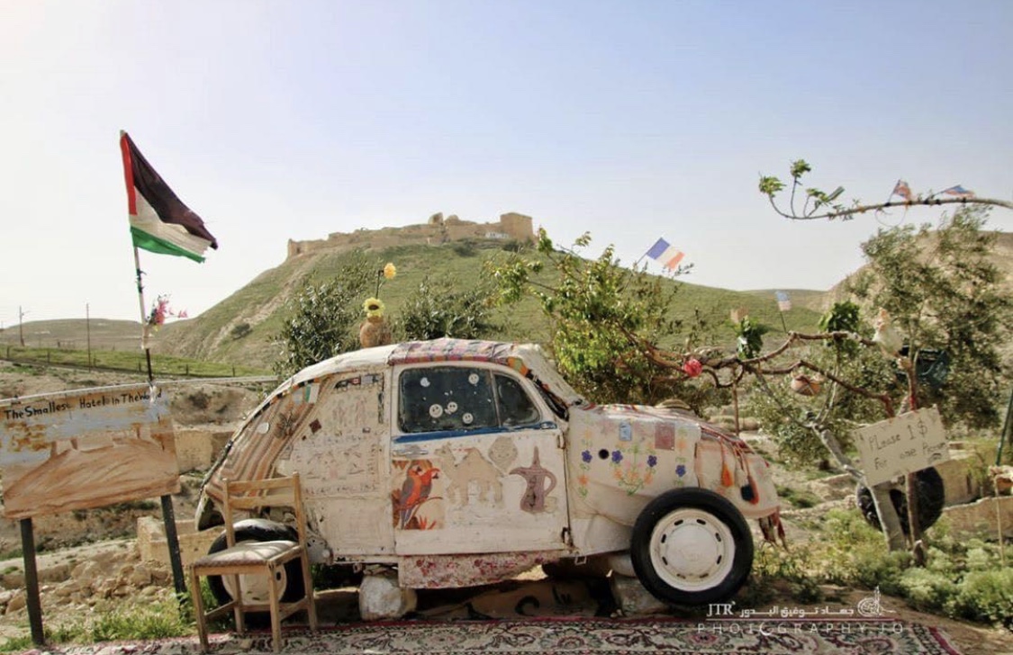 The world’s smallest hotel sits inside a Beetle car (Abu Ali Hotel)