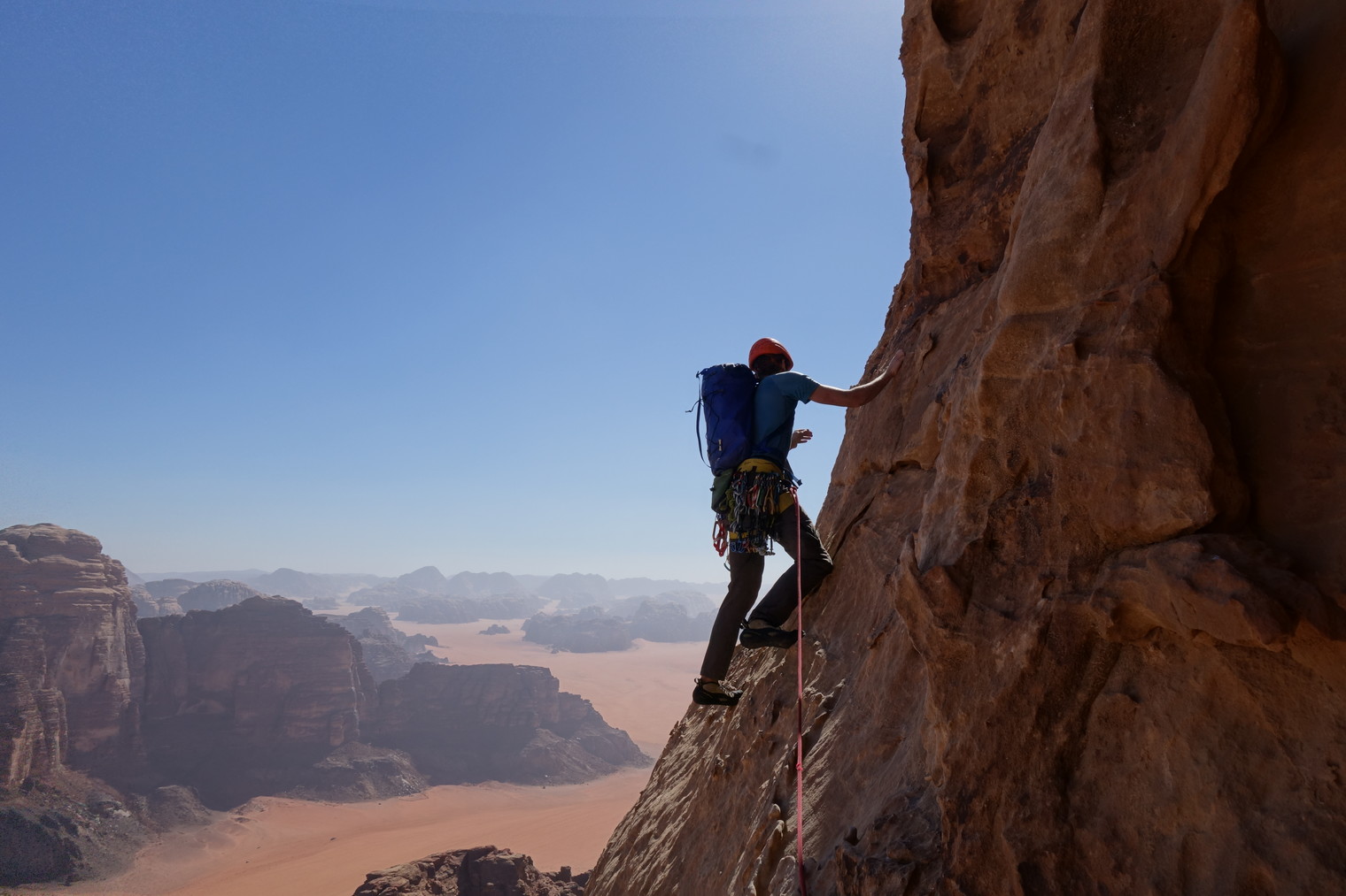 Rock Climbing in Wadi Rum