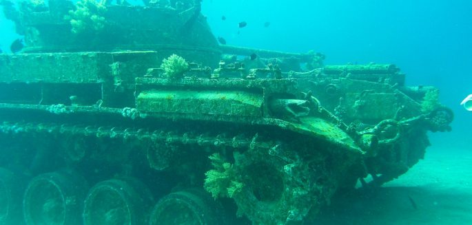 Wreack Tank in Aqaba Sea